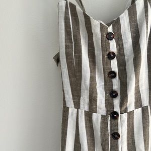 Linen cotton blend jumpsuit